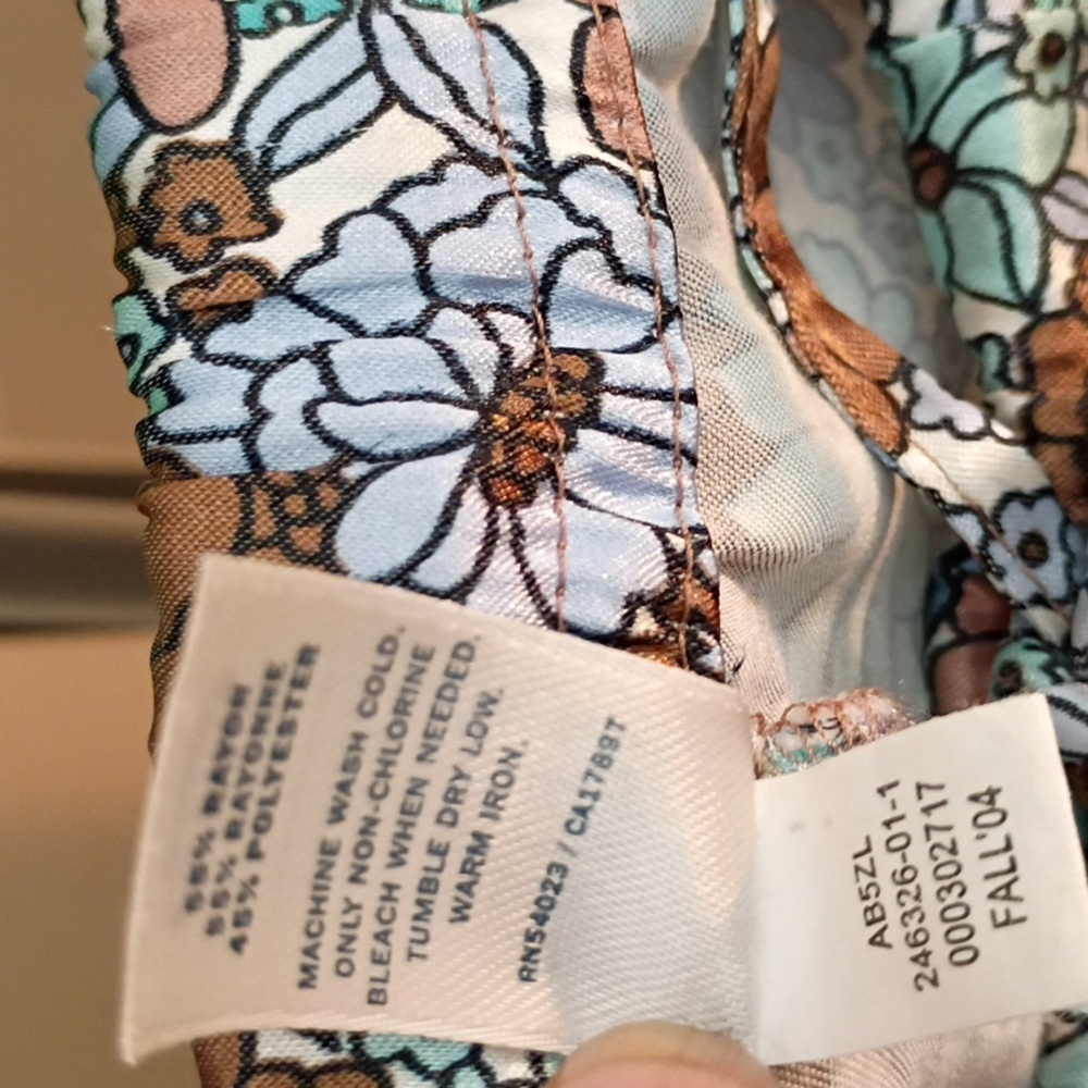 Vintage Old Navy Floral Pajama Pants - Brown and Teal Size XXL - Picture 7 of 9